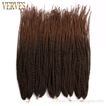 Ombre Crochet Braids 30 strands/pack 18 inch,small Senegalese Twist Hair Synthetic Braiding Hair extensions Blonde Burgundy Blue